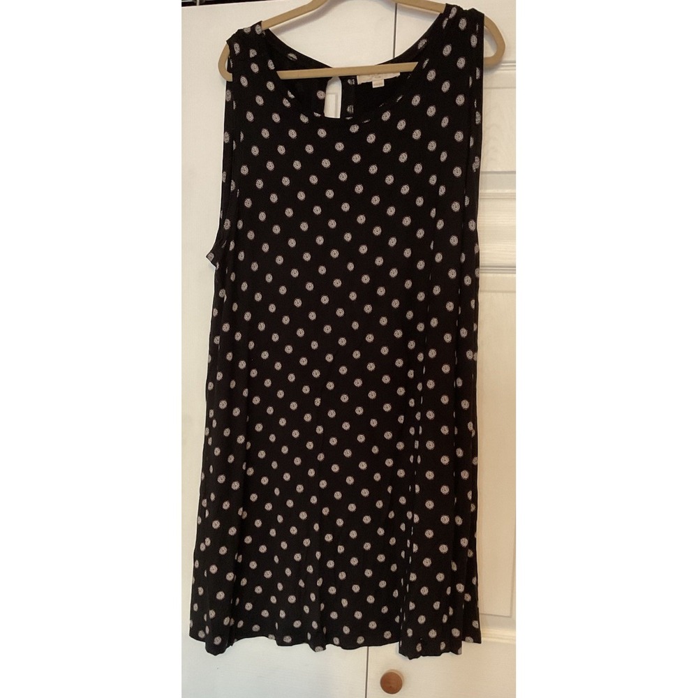 Loft Black Knee Length Sleeveless Dress Plus Size 24/26